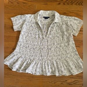 Vintage Ralph Lauren Floral Short Sleeves Pullover Blouse